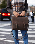 Elegant and rugged full-grain leather bag for men