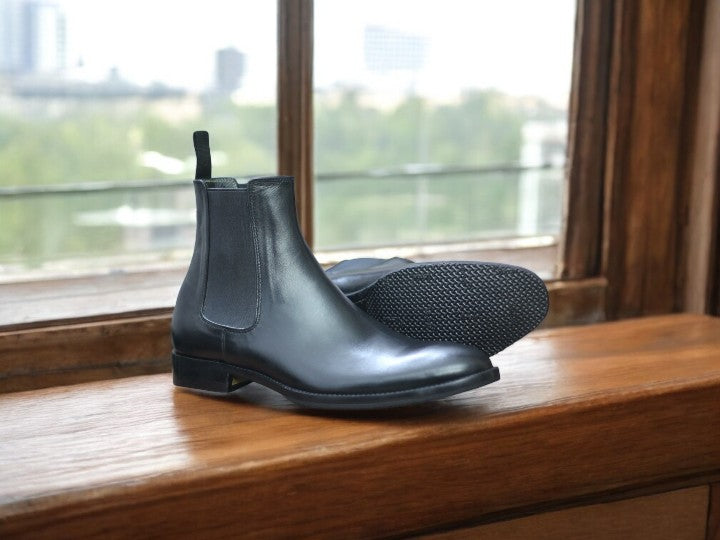 Versatile black ankle boots for formal and casual wear