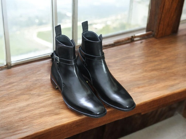 Full-grain black Jodhpurs boots for formal wear