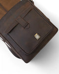 Interior view showing zippered pocket and organizational slots