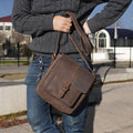 Comparison of monogram placement options on bag