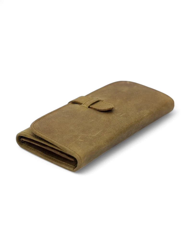 Handmade leather wallet for women with RFID protection