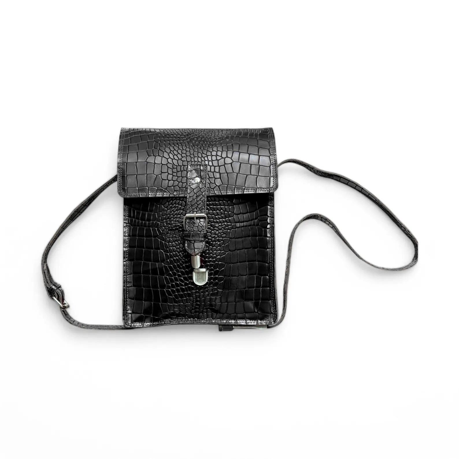 Men Bespoke Men's Dark Brown Alligator Designer Shoulder Bag The Perfect Leather Backpack fits your mini vacation Hiking's, school, work, travelling you name it. This beautiful leather knapsack takes no time to become a part of your lifestyle and