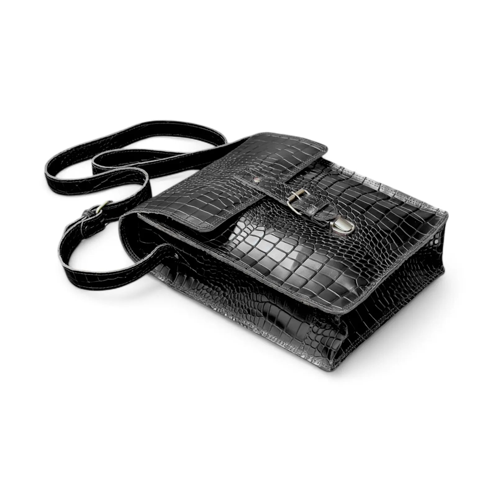 Men Bespoke Men's Dark Brown Alligator Designer Shoulder Bag The Perfect Leather Backpack fits your mini vacation Hiking's, school, work, travelling you name it. This beautiful leather knapsack takes no time to become a part of your lifestyle and
