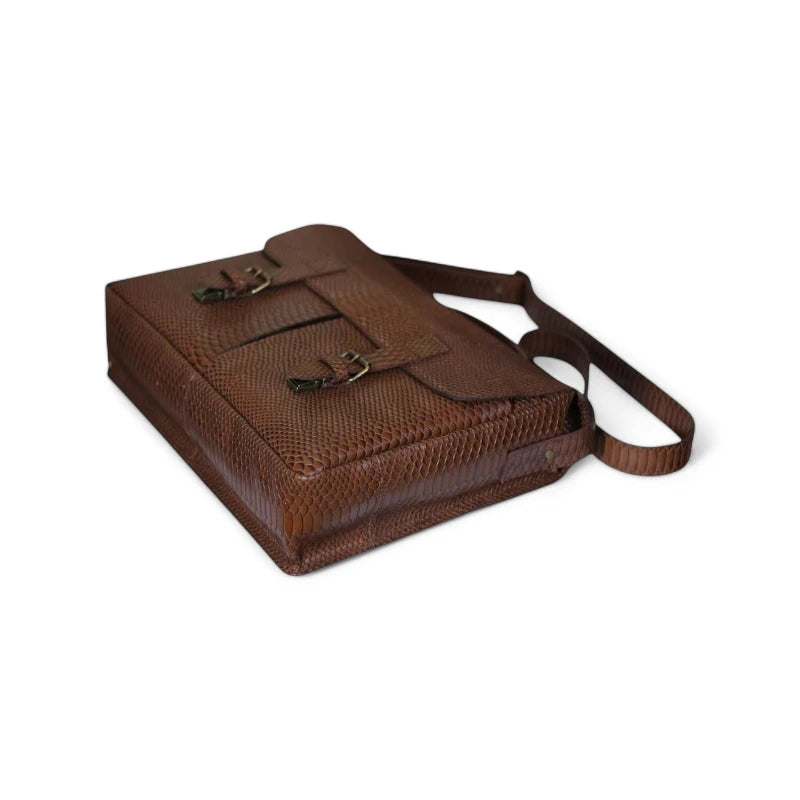 Personalized Monogram Example on Front Flap – Laser-engraved initials for a custom look

