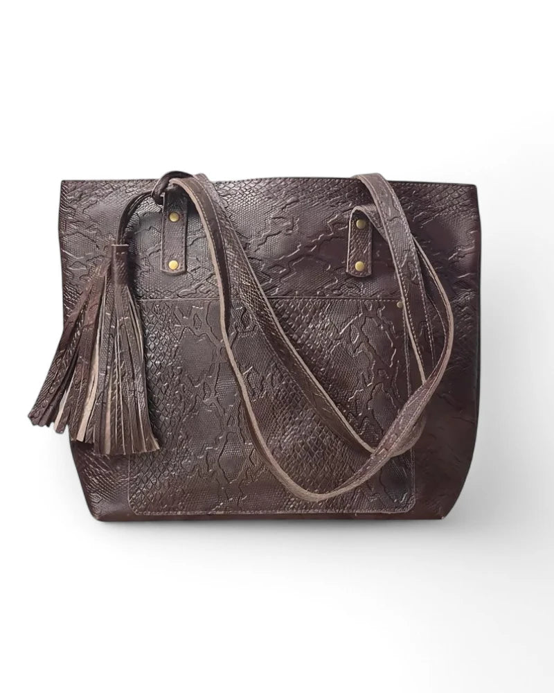 Handmade Crazy Horse leather tote bag for women