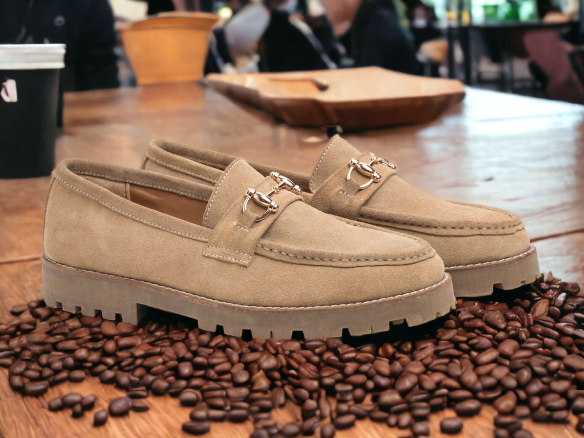 Brown Suede Loafers for Men | Chunky Sole | Handcrafted | Men's Chunky Sole Brown Suede Loafers 