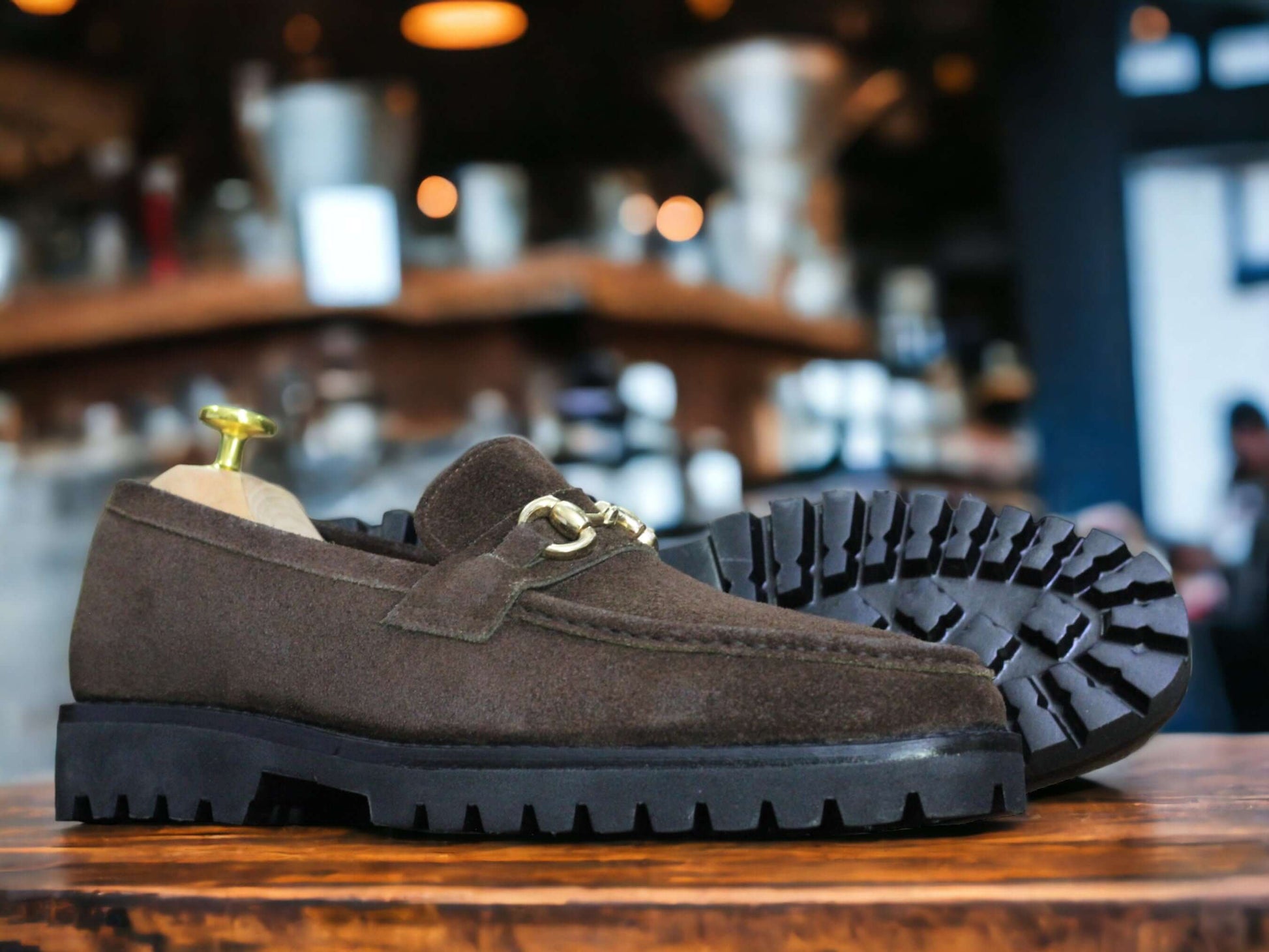 Brown Suede Loafers for Men | Chunky Sole | Handcrafted | Men's Chunky Sole Brown Suede Loafers 